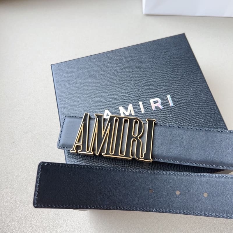 Amiri Black/Gold Belt