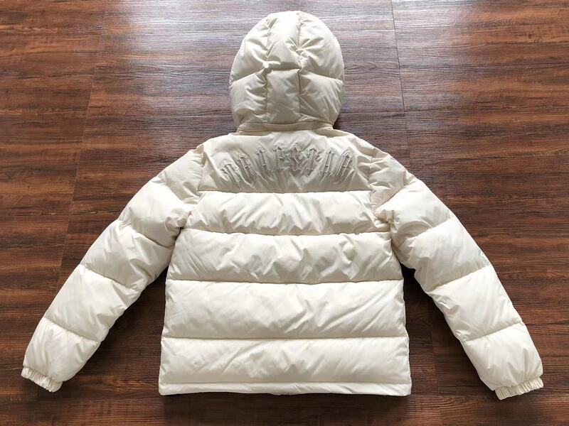 Trapstar Irongate Hooded Puffer Jacket Cream