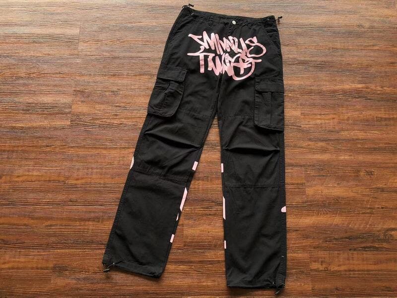 Minus Two Cargo Black/Pink Trousers