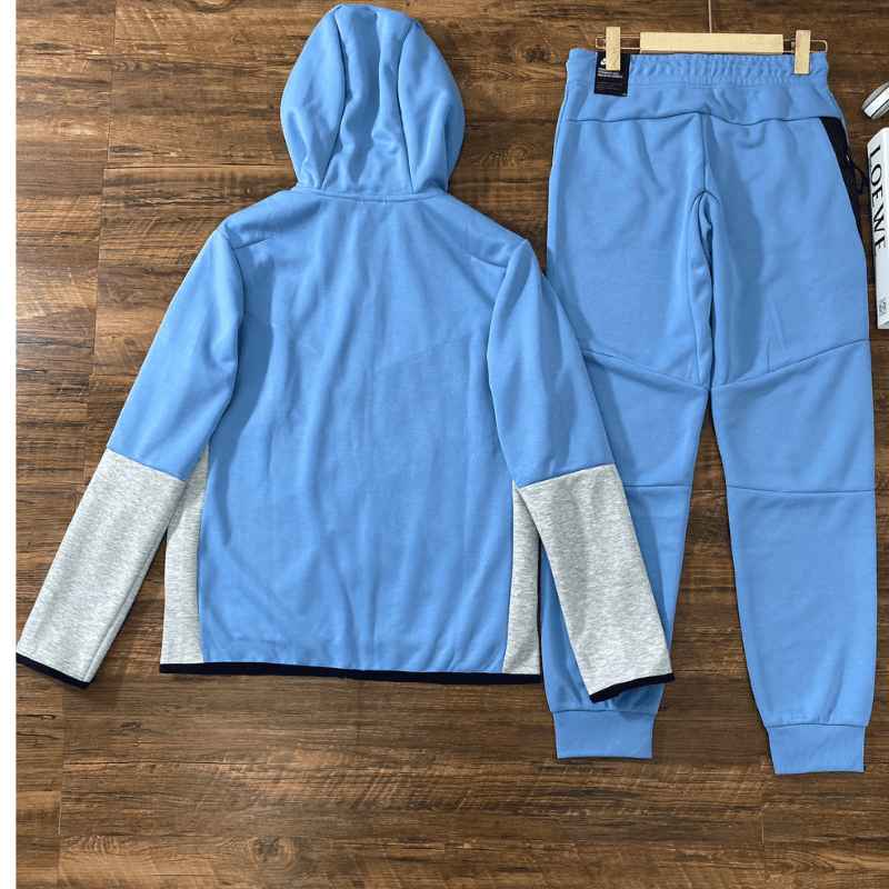 Nike Tech Fleece Set Blue and Grey