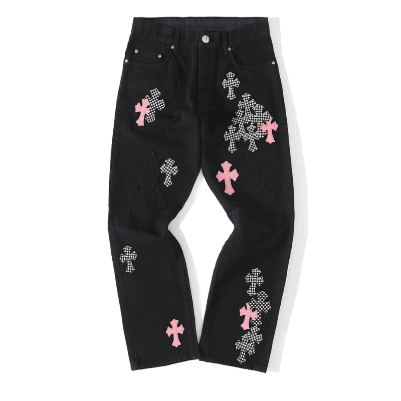 Chrome Hearts Cross Patch Fleurknee Jeans