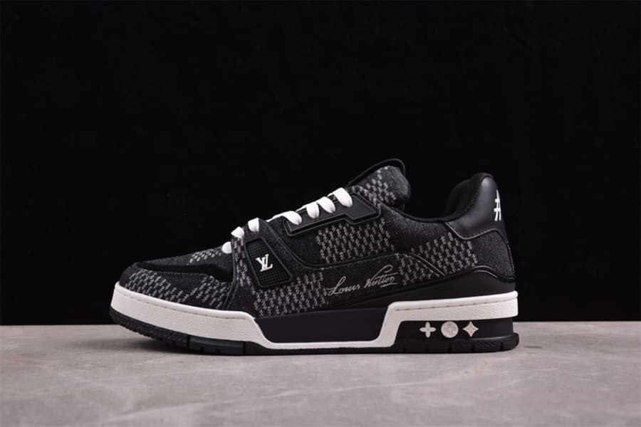 Louis Vuitton LV Trainer Black Damier 3D Denim