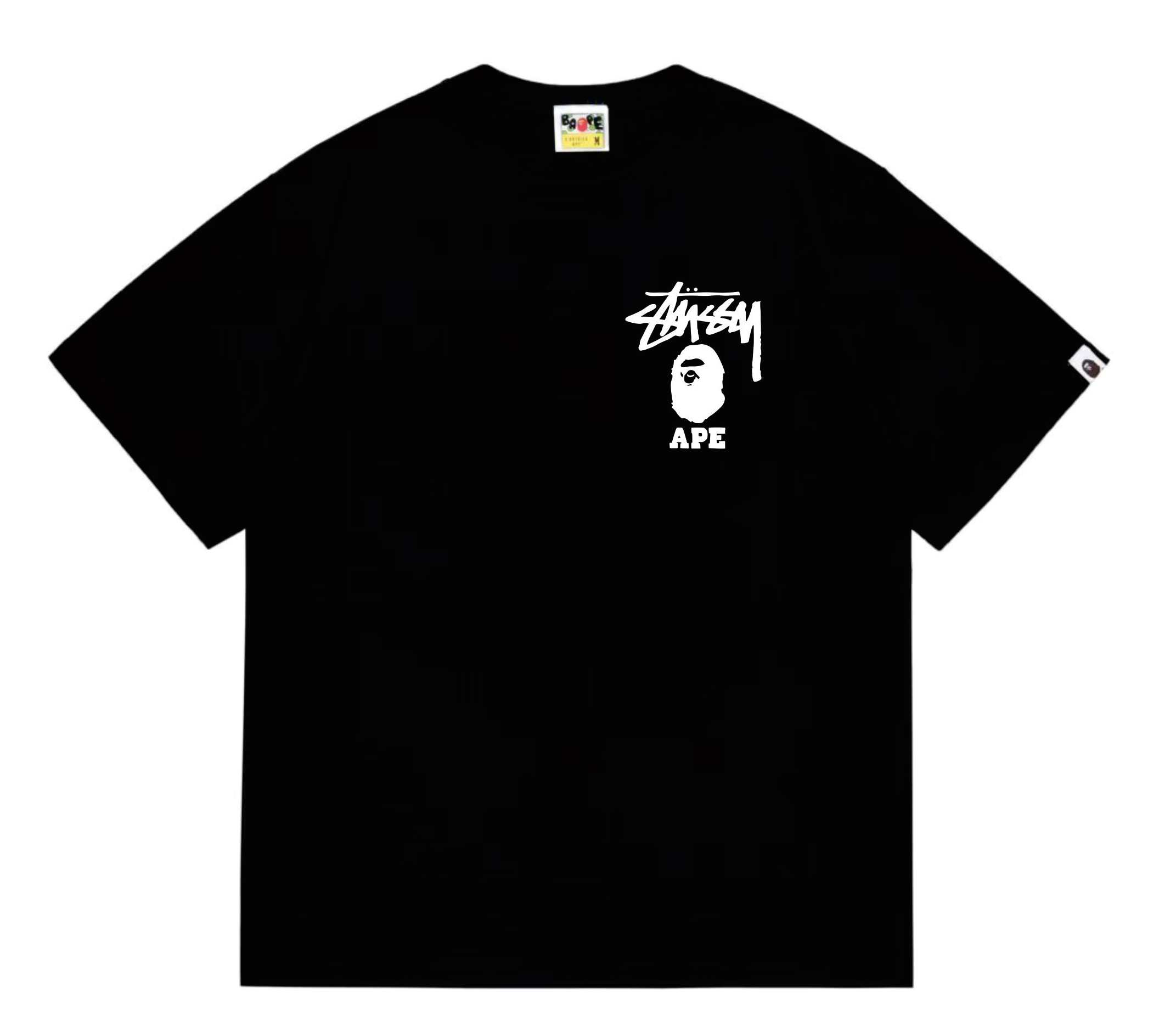 Camiseta BAPE x Stussy