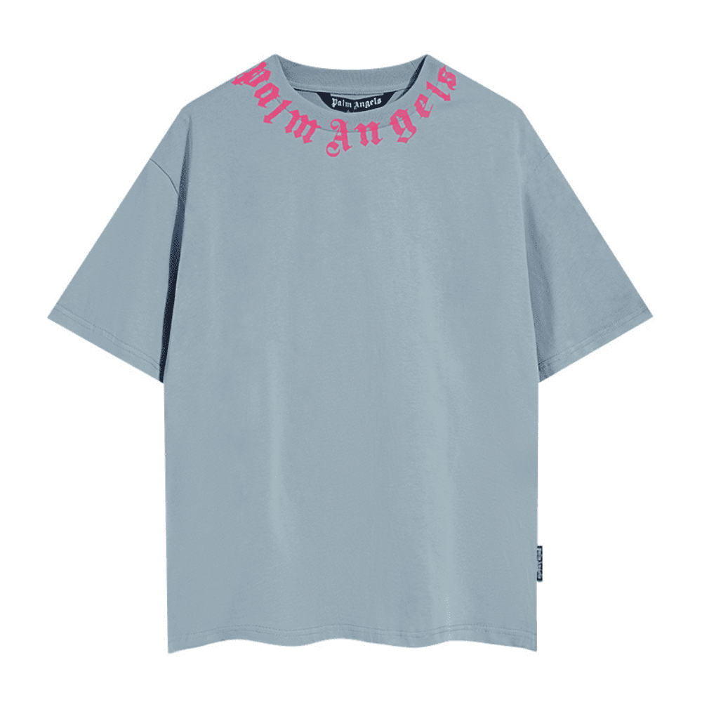 Palm Angels Neck Logo t-shirt blue