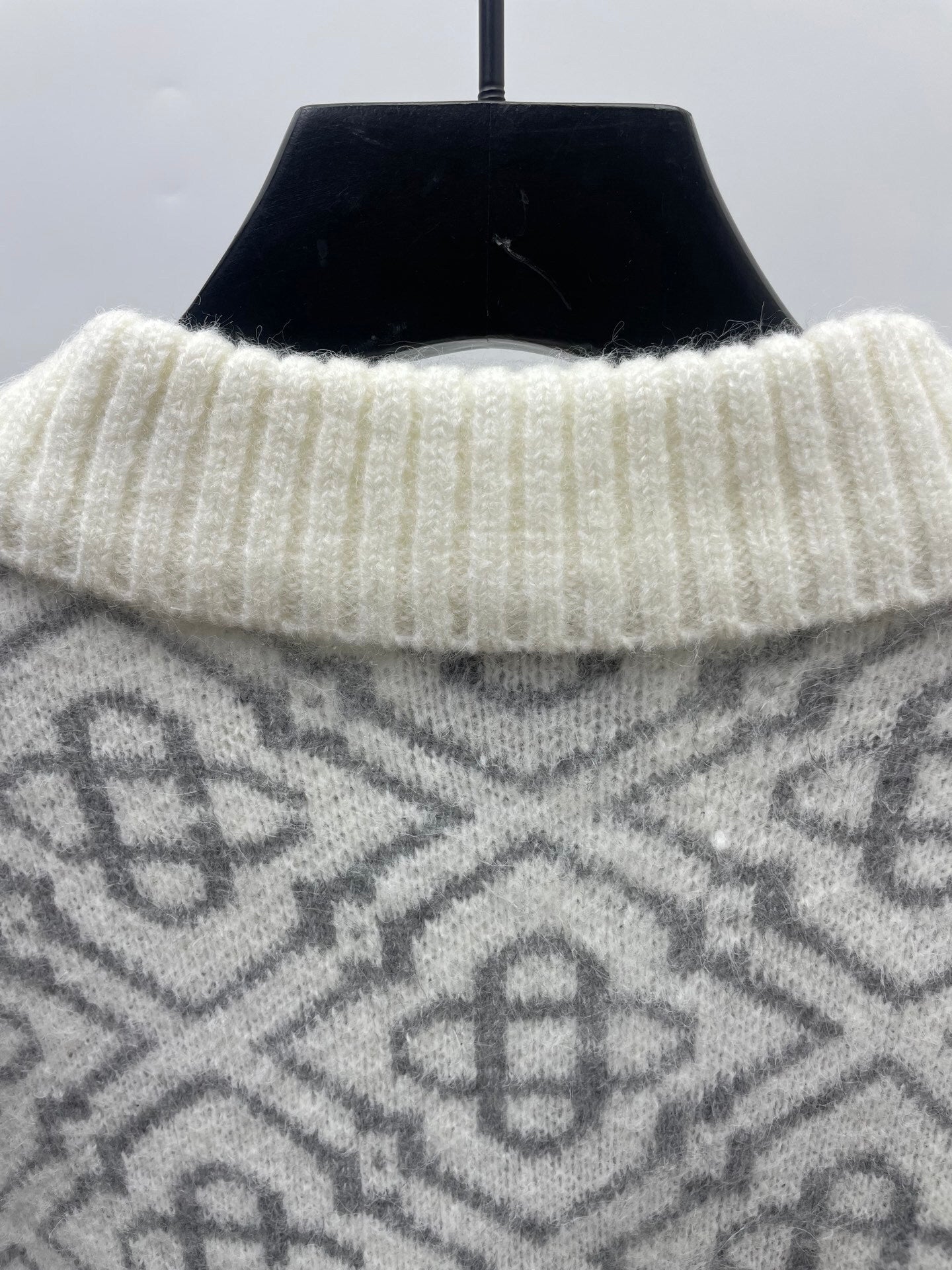 Casablanca Patterned Zip Knitwear | White