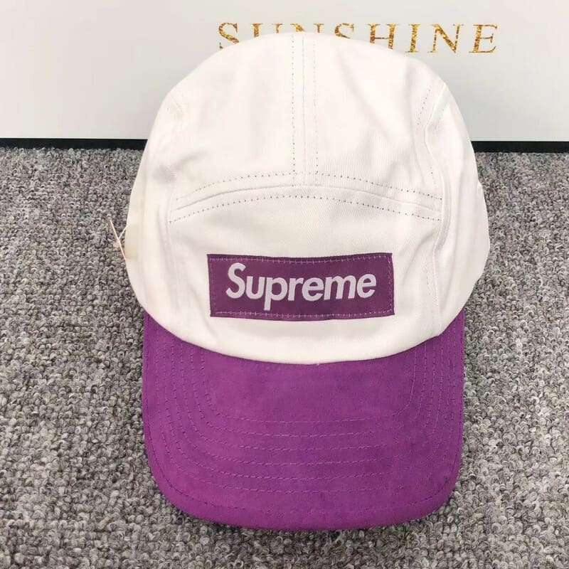 Supreme Suede Visor Camp Cap Natural