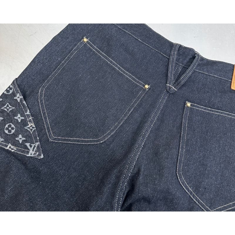 Louis Vuitton Monogram Flower Denim Trousers