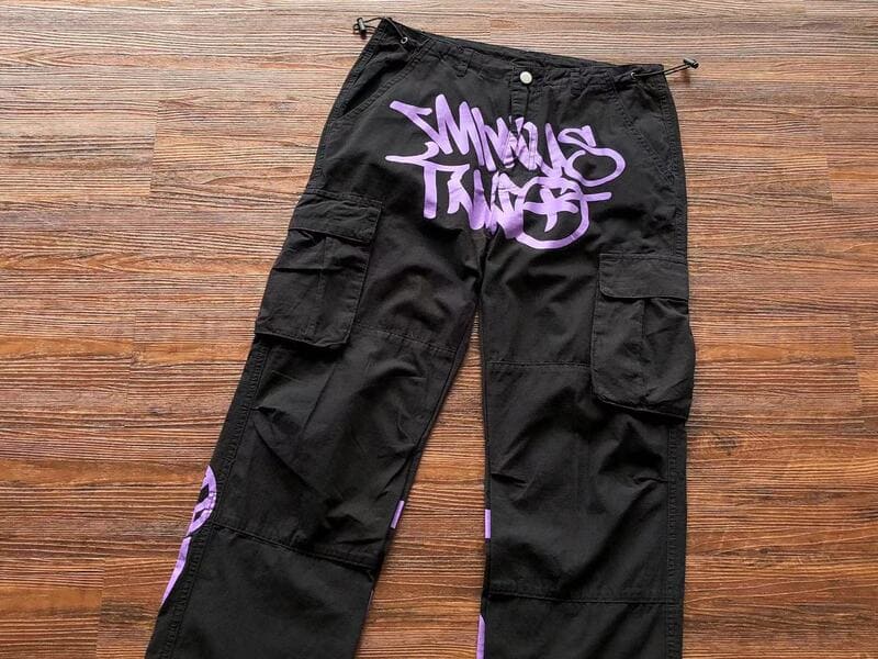 Minus Two Cargo Black/Purple Trousers