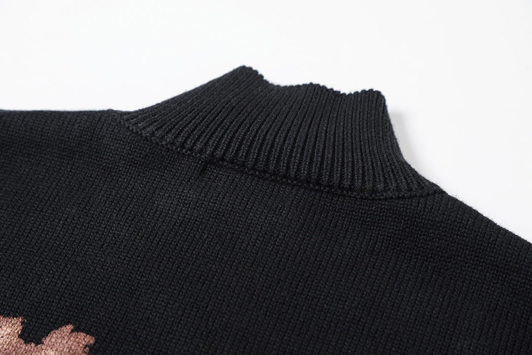 Balenciaga Black Crypto Sweater in Cotton Knit