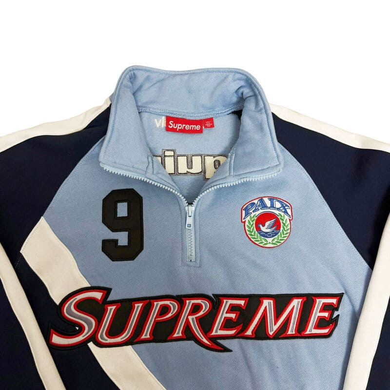 Supreme Team Half Zip Jacket Blue