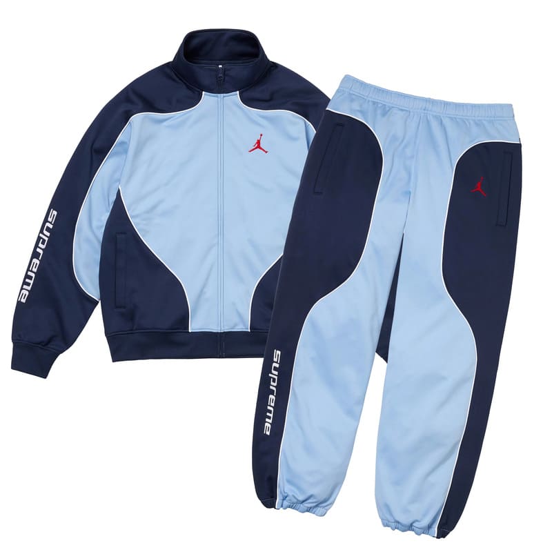 Supreme x Jordan Knit Tracksuit Blue