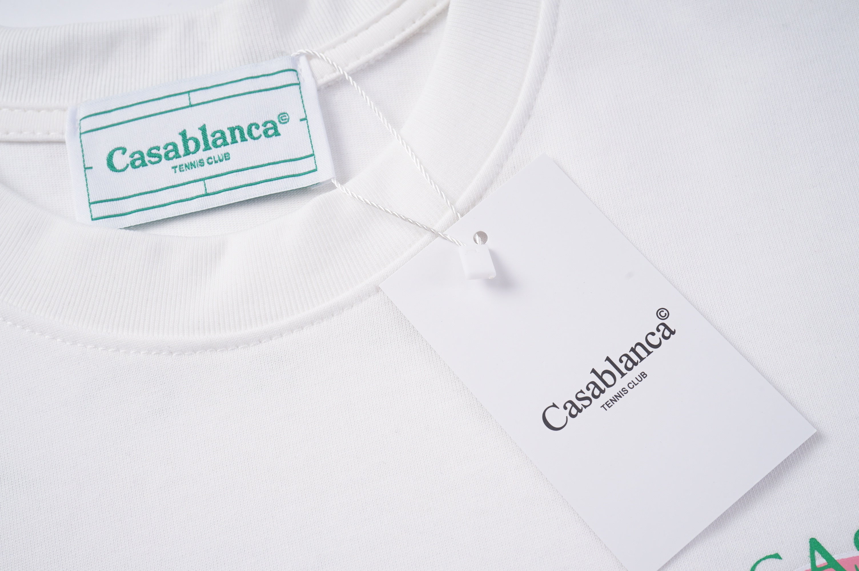 Casablanca Gradient Arch Logo Printed White T-shirt