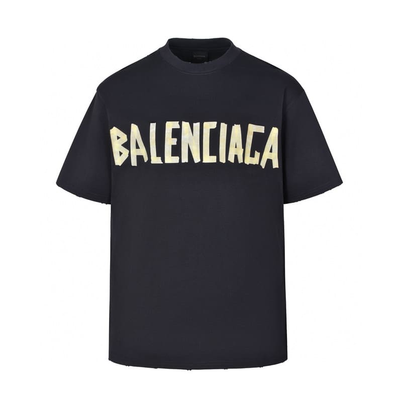 Balenciaga Tape Type Black T-Shirt