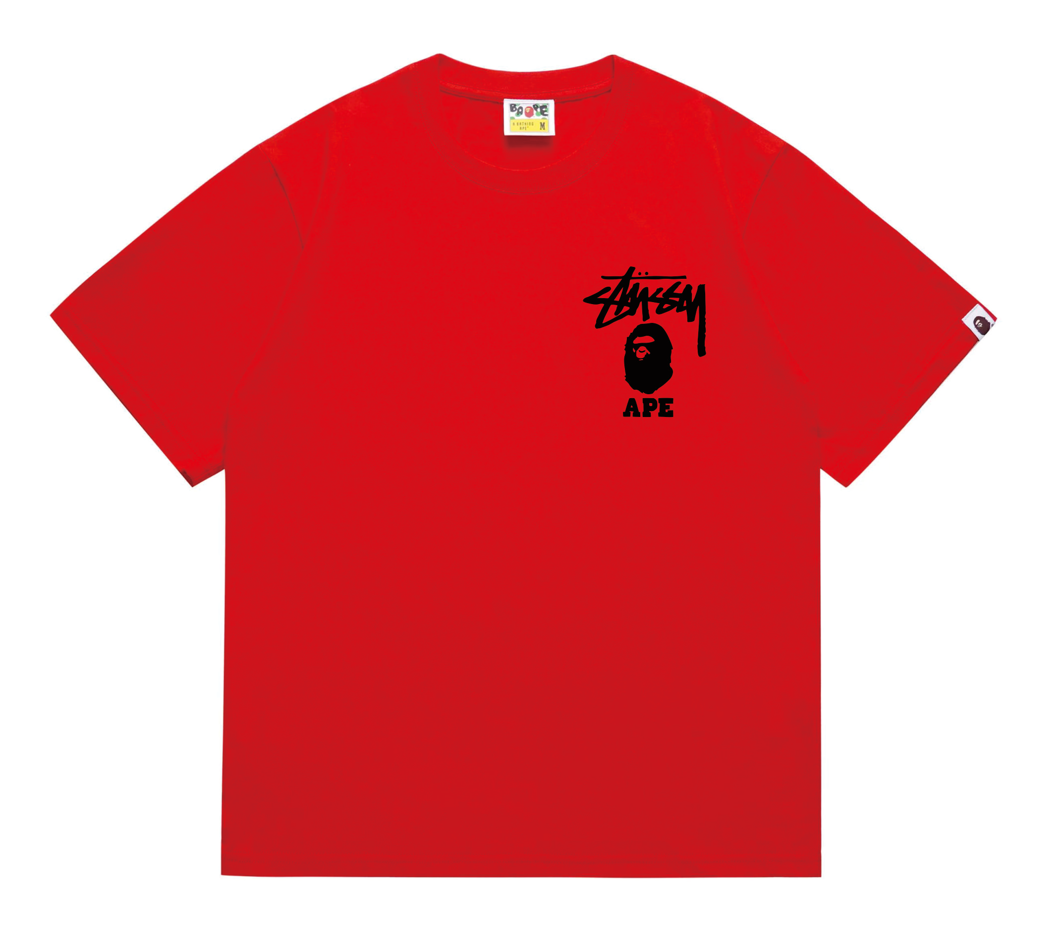 Camiseta BAPE x Stussy