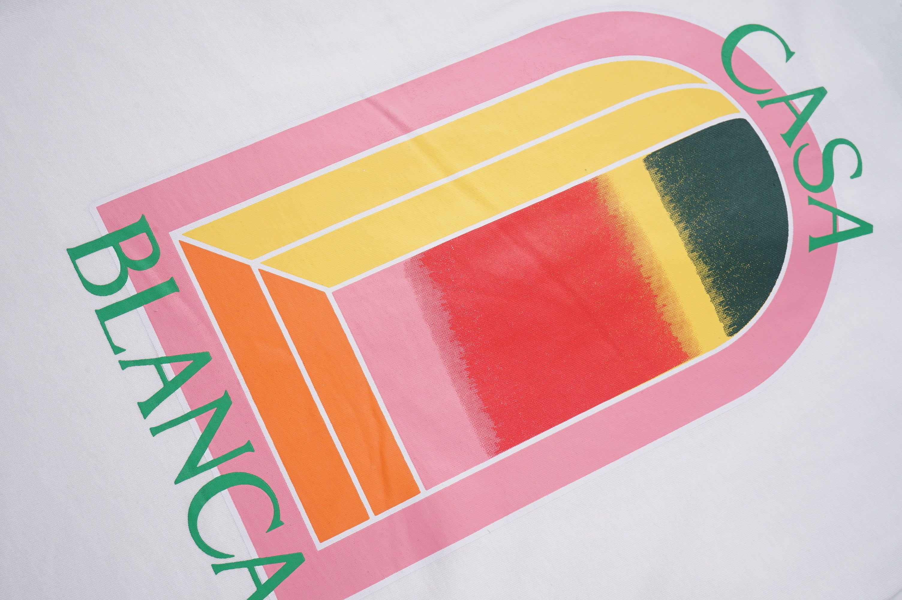 Casablanca Gradient Arch Logo Printed White T-shirt