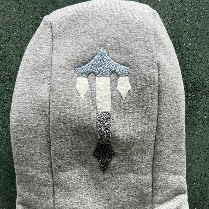 Trapstar Chenille Decoded 2.0 Hoodie Set Grey/Ice Blue