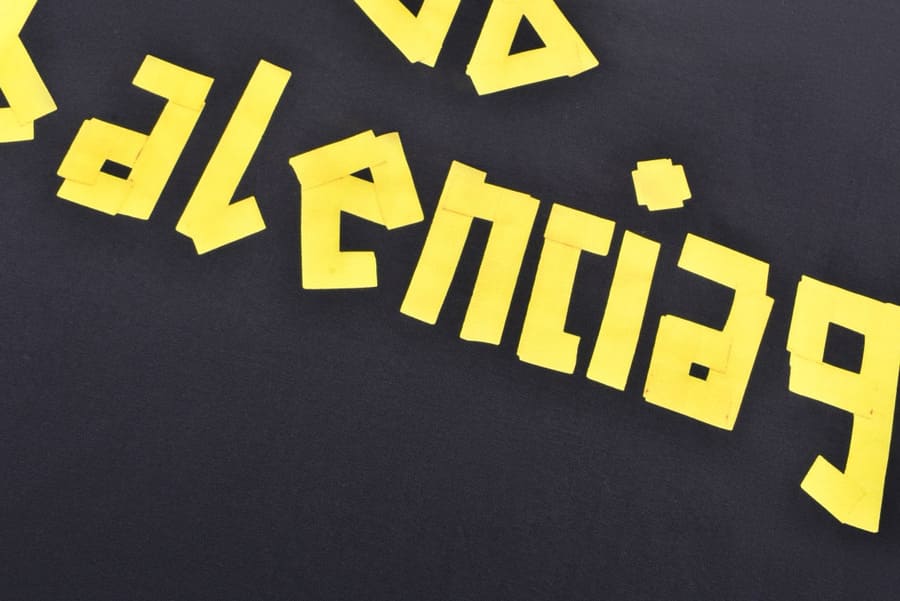 Balenciaga Tape Type Black T-Shirt