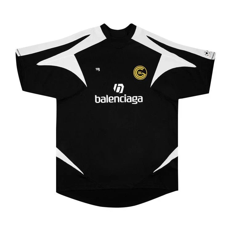 Balenciaga Soccer T-Shirt 'BlackWhite'