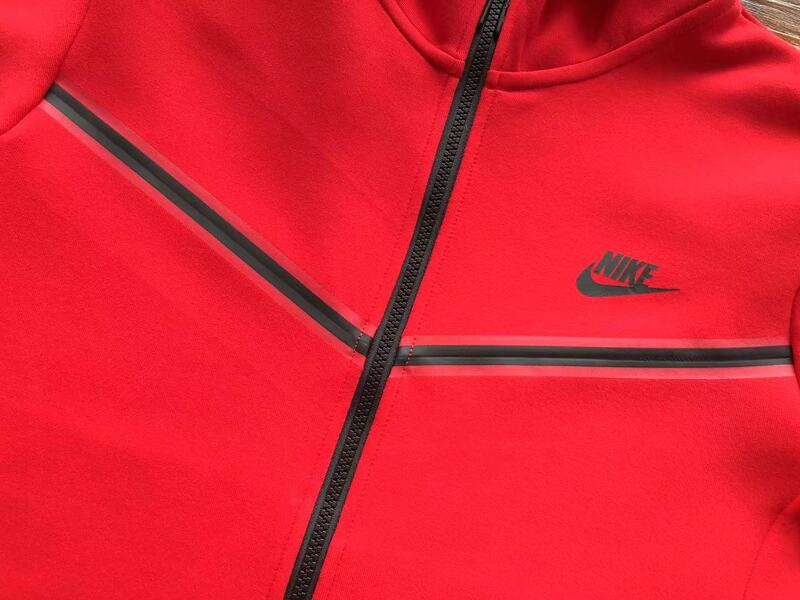 Red Nike Tech Fleece Jacket
