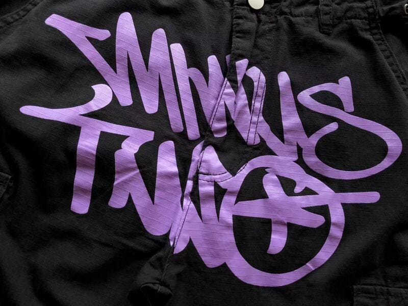 Minus Two Cargo Black/Purple Trousers