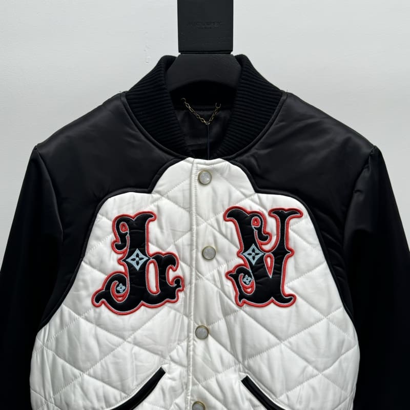 Louis Vuitton Bicolor Satin Bomber Jacket