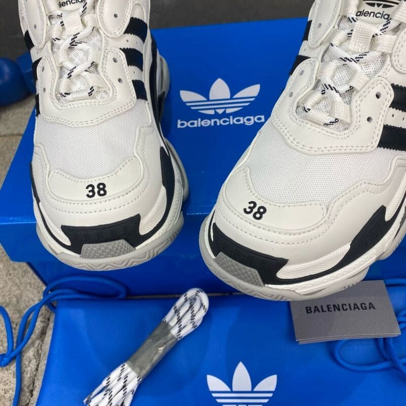 Adidas x Balenciaga Triple S White Black