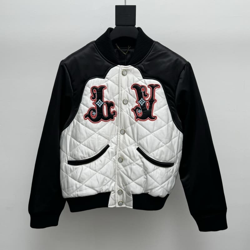 Louis Vuitton Bicolor Satin Bomber Jacket