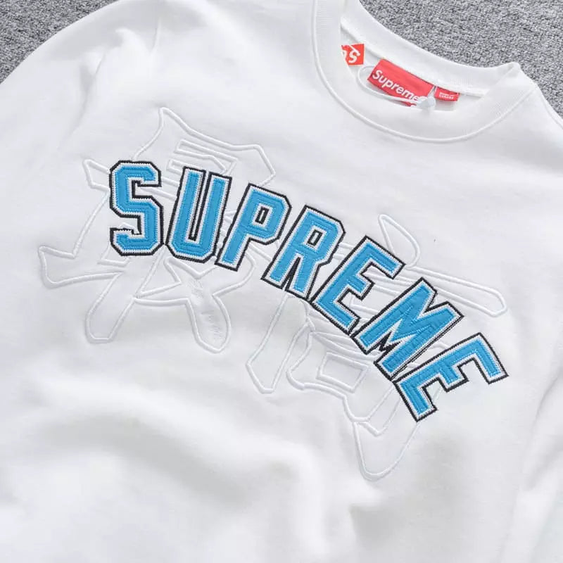 Supreme Kanji Logo White Sweatshirt