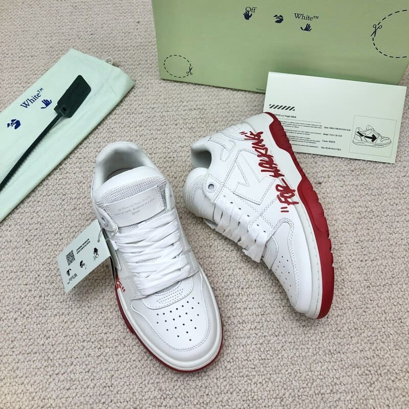 Off-White Out of Office Low For Walking White Red