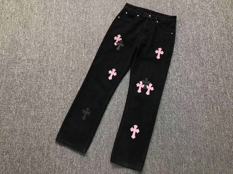 Chrome Hearts Cross Pink Jeans
