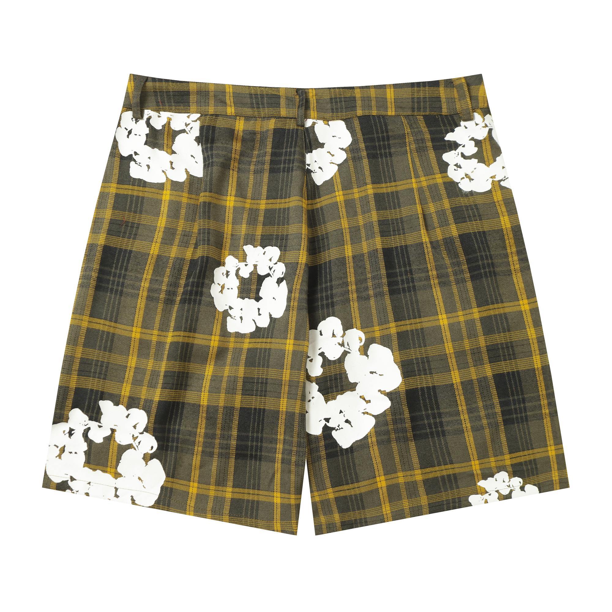 Short Denim Tears Kapok Foam Flower Print