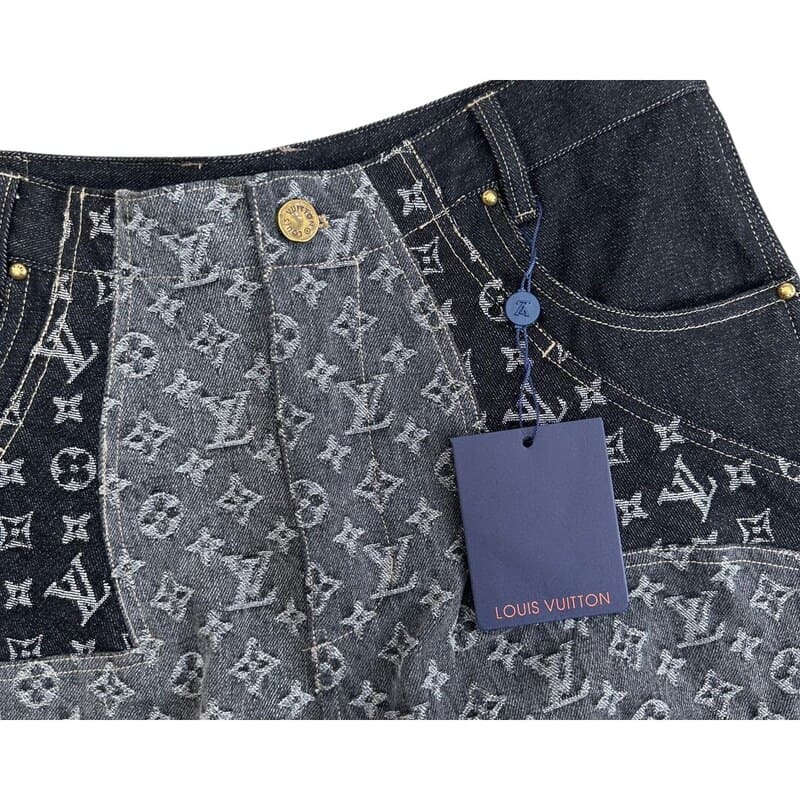 Louis Vuitton Monogram Flower Denim Trousers