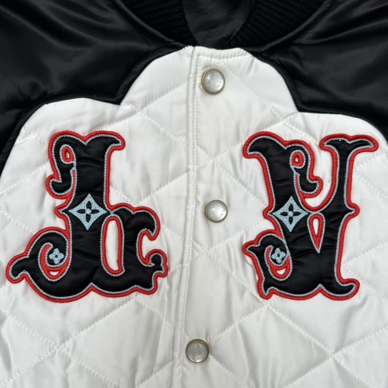 Louis Vuitton Bicolor Satin Bomber Jacket