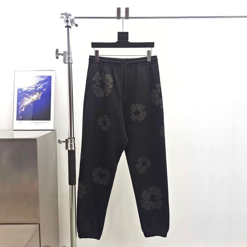 Denim Tears Cotton Wreath Black Monochrome Jeans