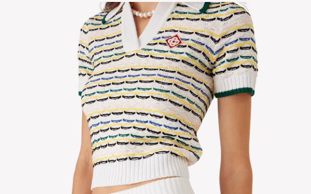 Camisa Casablanca Polo de Algodão Bouclé