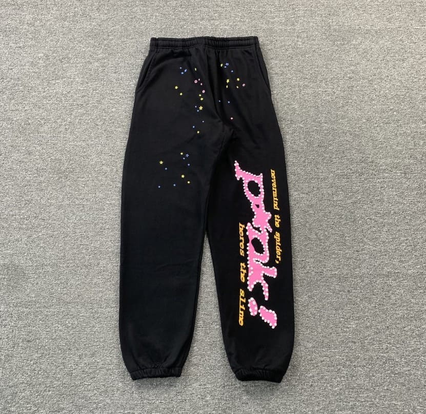 Sp5der P*NK Black Pants