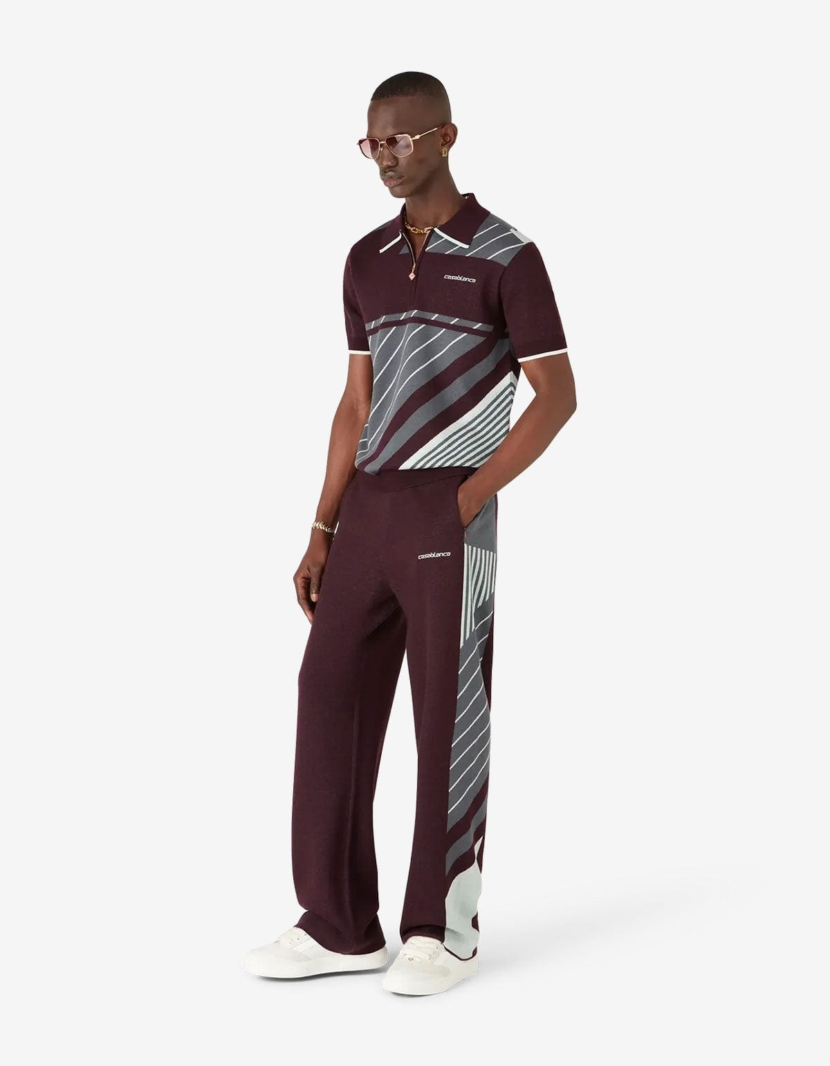 Conjunto Casablanca Purple Merino Diagonal Tennis
