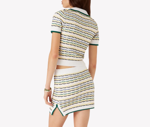 Conjunto CasaBlanca Cotton knit with colorful pleated stitch