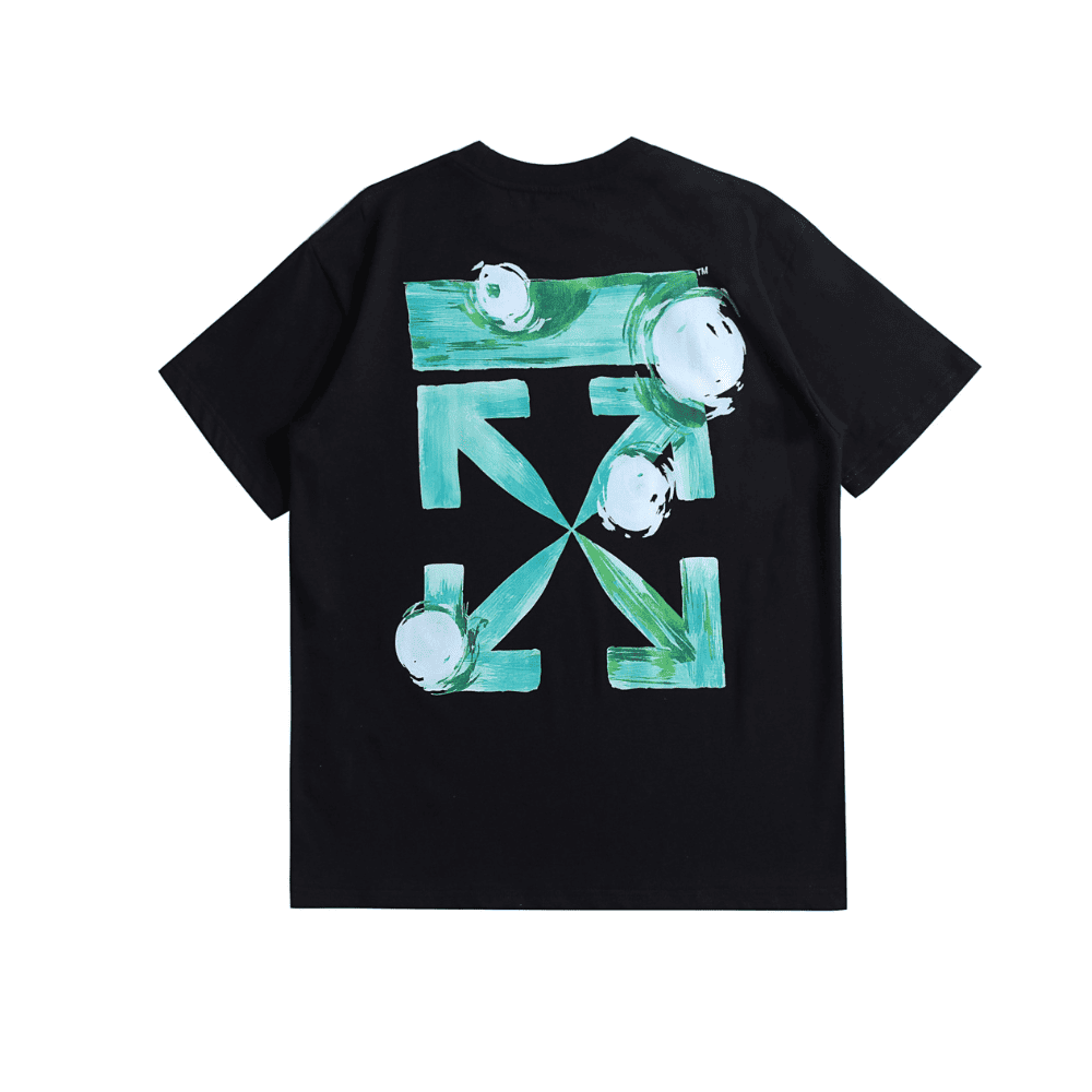 Off-White Black Arrow Painted Cotton Jersey T-Shirt