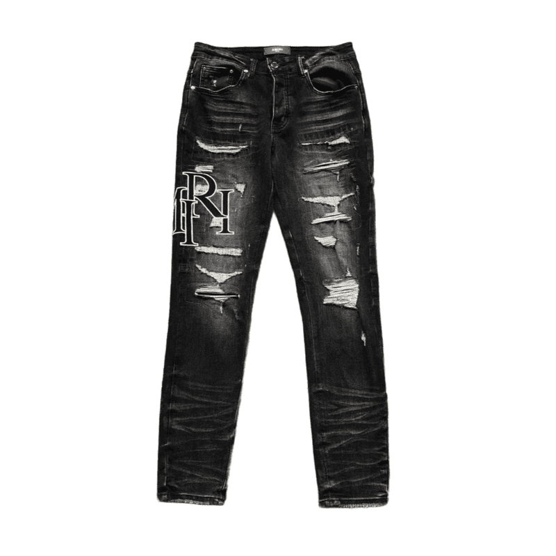 Amiri Black Patch Jeans