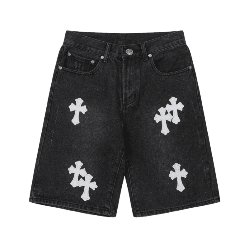 Chrome Hearts Cross White Bermuda Jeans