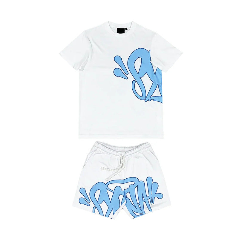Synaworld White Blue Shorts Set