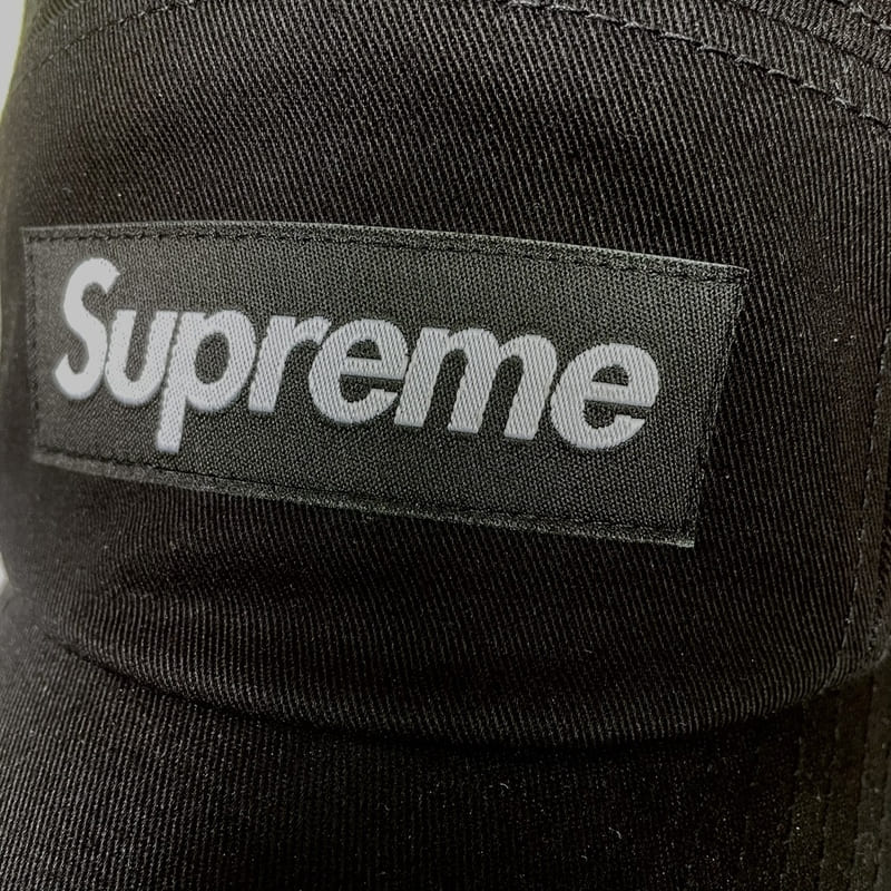 Supreme Washed Chino Twill Camp Cap Black
