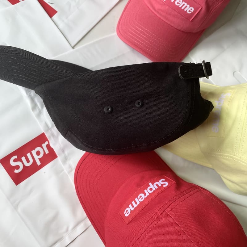 Supreme Washed Chino Twill Camp Cap Black