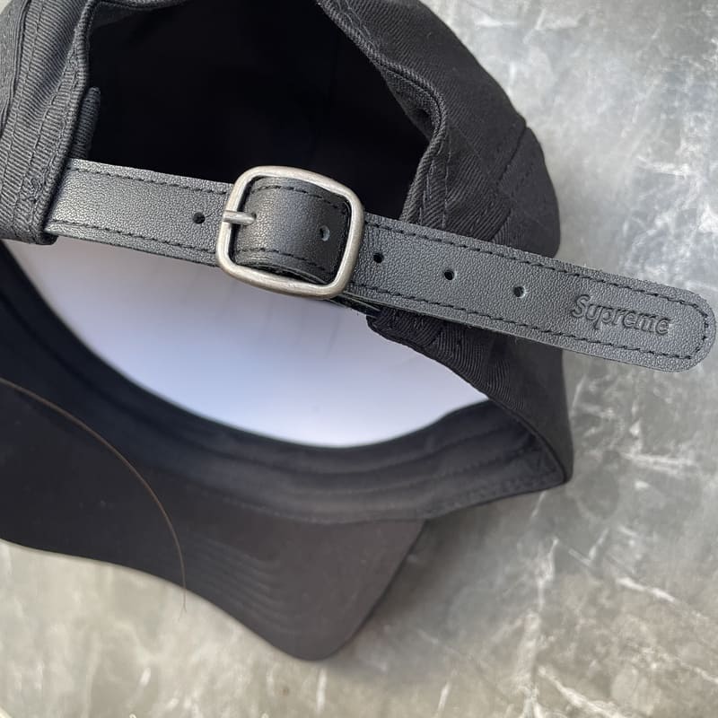 Supreme Washed Chino Twill Camp Cap Black