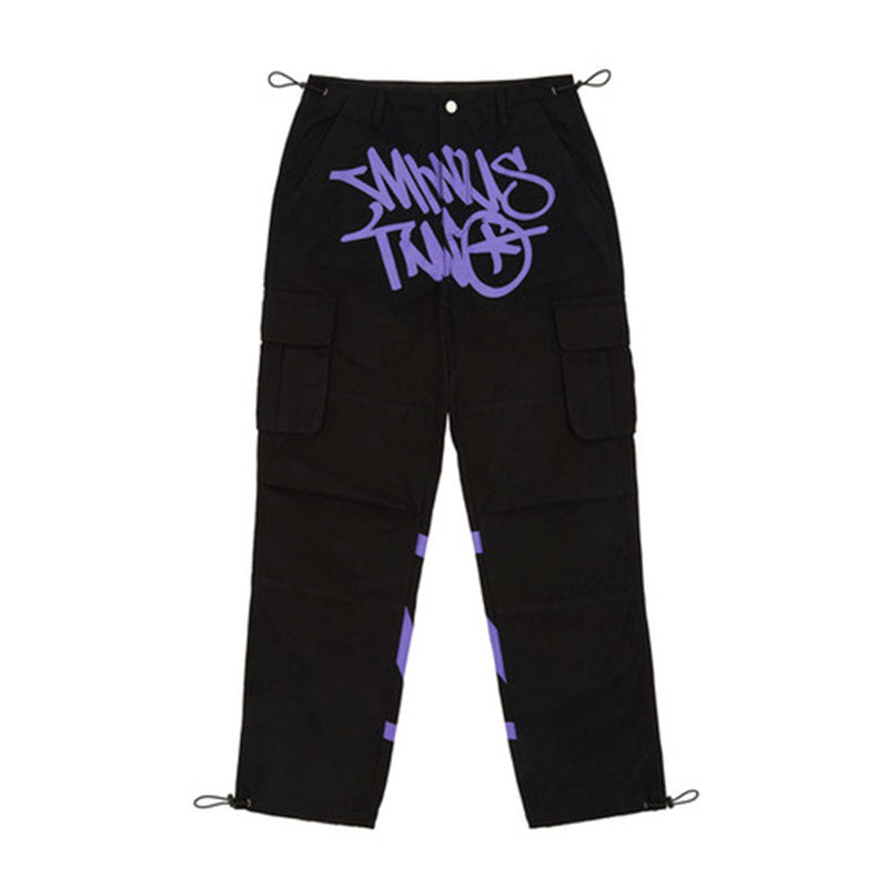 Minus Two Cargo Black/Purple Trousers