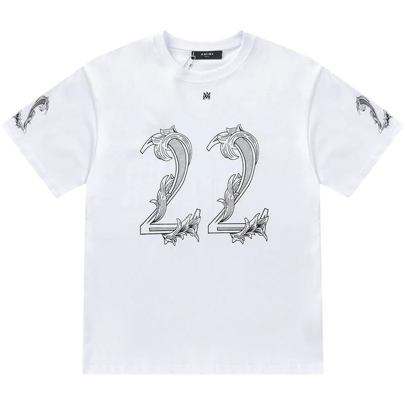 Amiri 22 Logo-Print T-Shirt White