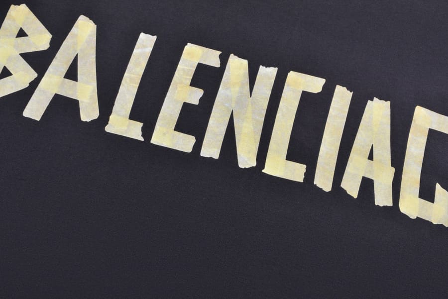 Balenciaga Tape Type Black T-Shirt