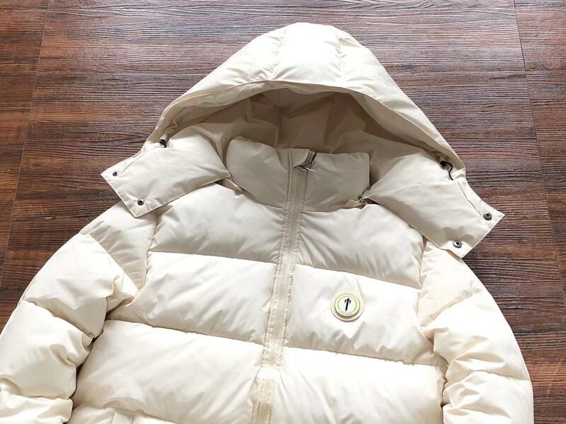 Trapstar Irongate Hooded Puffer Jacket Cream