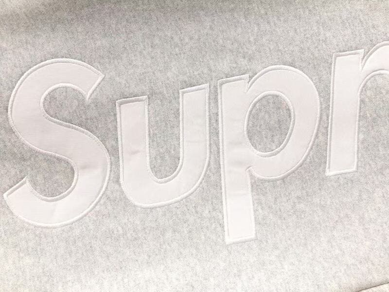 Supreme Satin Appliqué Trousers Grey